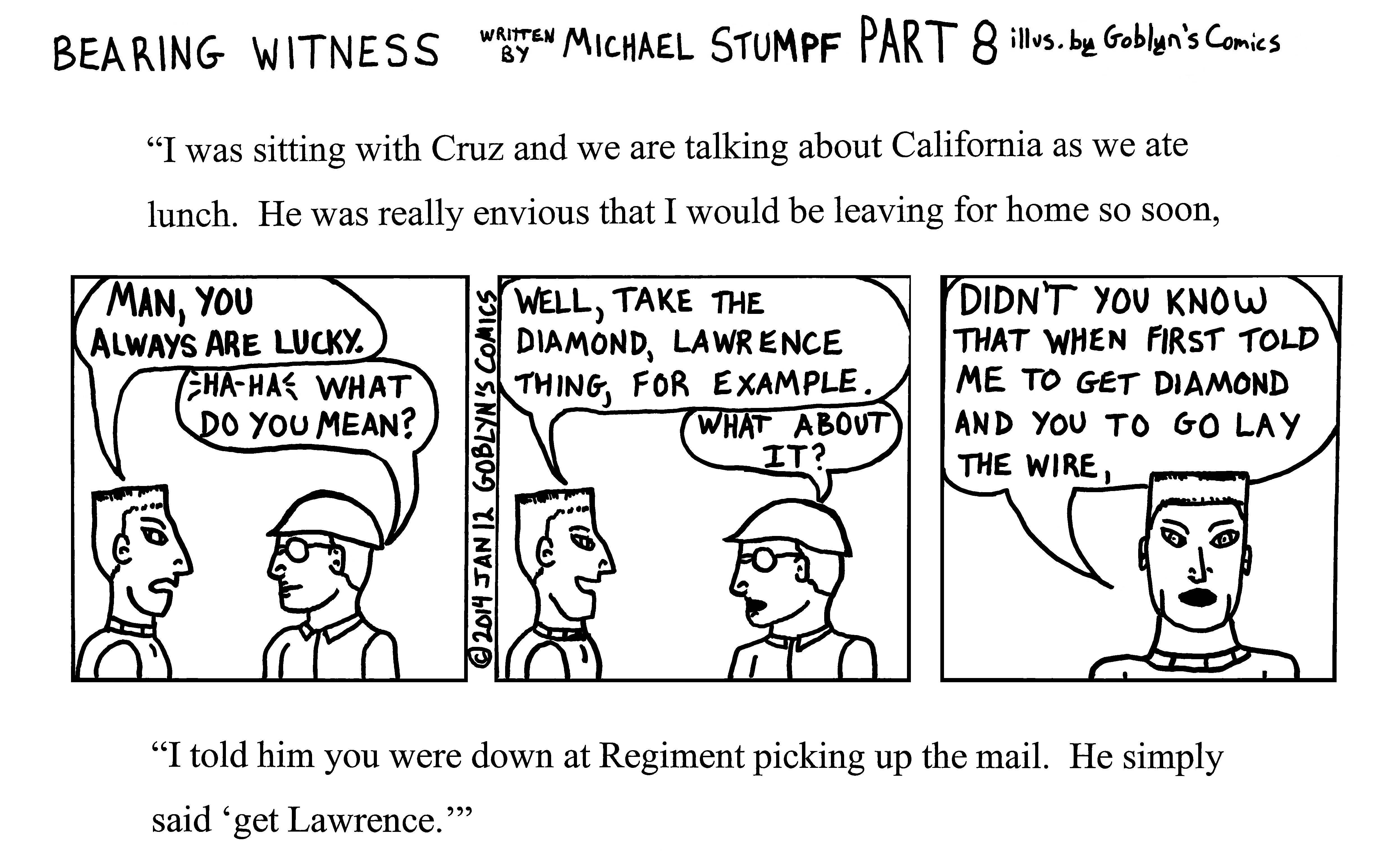 Bearing Witness written by Michael Stumpf, illustrated by Goblyns' Comics